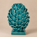 Turquoise Ceramic Artichoke Ornament