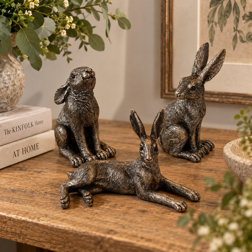 Antique Bronze Hare Ornaments